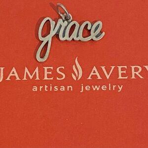 James Avery Retired “Grace” Script Charm